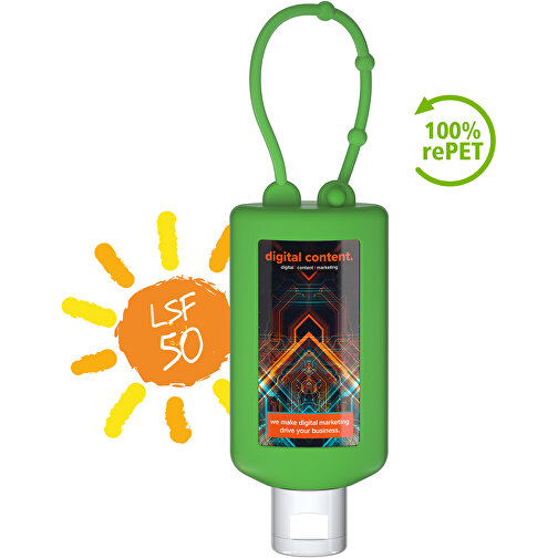 Latte solare SPF 50 (sens.), 50 ml Bumper (verde), Etichetta corpo (R-PET), Immagine 2