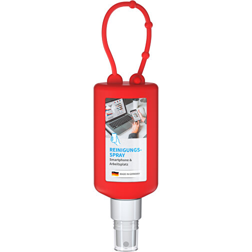 Limpiador de Smartphones y Lugares de Trabajo, 50 ml Bumper rojo, Etiqueta Corporal (R-PET), Imagen 1