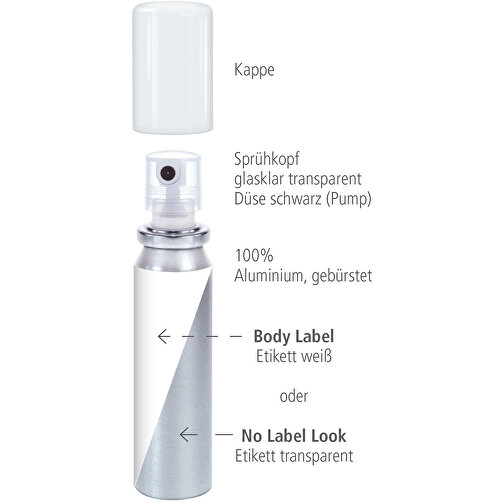 Lavendel-Spray, 20 Ml, Body Label , Recyceltes Aluminium & PP (Kappe), 2,20cm x 10,40cm x 2,20cm (Länge x Höhe x Breite), Bild 4