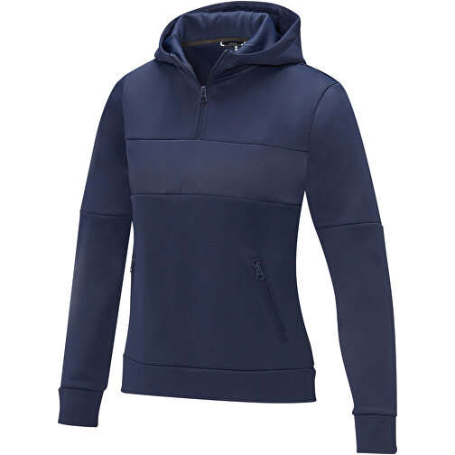 Sayan Kapuzenpullover Mit Halbem Reissverschluss Für Damen , navy, Strick 85% Polyester, 15% Sorona®, 350 g/m2, Contrast fabric, 280T ripstop  100% Nylon, 72 g/m2, M, , Bild 1