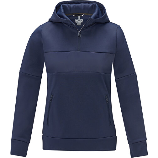 Sayan Kapuzenpullover Mit Halbem Reissverschluss Für Damen , navy, Strick 85% Polyester, 15% Sorona®, 350 g/m2, Contrast fabric, 280T ripstop  100% Nylon, 72 g/m2, M, , Bild 3