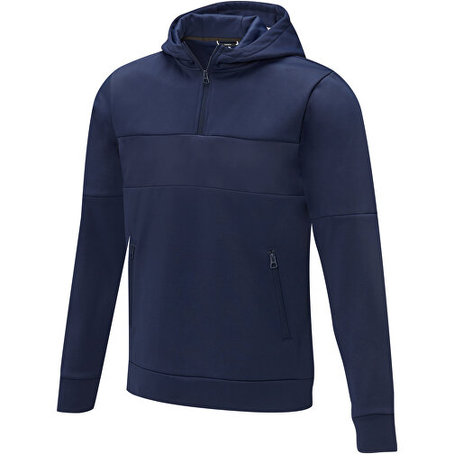 Sayan Kapuzenpullover Mit Halbem Reissverschluss Für Herren , navy, Strick 85% Polyester, 15% Sorona®, 350 g/m2, Contrast fabric, 280T ripstop  100% Nylon, 72 g/m2, S, , Bild 1