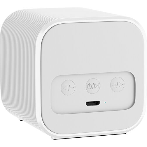 Bluetooth-Lautsprecher Double-Sound , gold / weiß, ABS Kunststoff, 6,00cm x 6,00cm x 6,00cm (Länge x Höhe x Breite), Bild 2