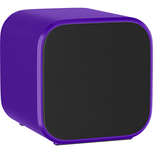 Bluetooth-Lautsprecher Double-Sound , schwarz / violet, ABS Kunststoff, 6,00cm x 6,00cm x 6,00cm (Länge x Höhe x Breite), Bild 1
