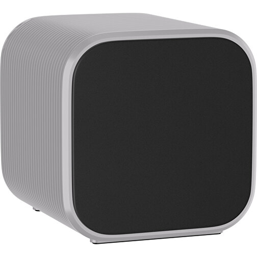 Bluetooth-Lautsprecher Double-Sound , schwarz / hellgrau, ABS Kunststoff, 6,00cm x 6,00cm x 6,00cm (Länge x Höhe x Breite), Bild 1