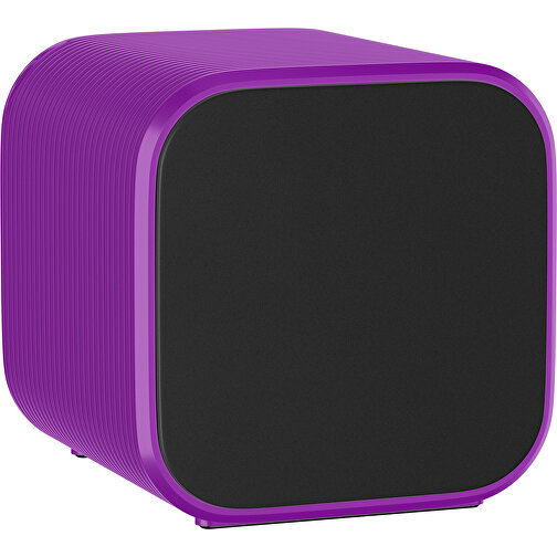 Bluetooth-Lautsprecher Double-Sound , schwarz / dunkelmagenta, ABS Kunststoff, 6,00cm x 6,00cm x 6,00cm (Länge x Höhe x Breite), Bild 1