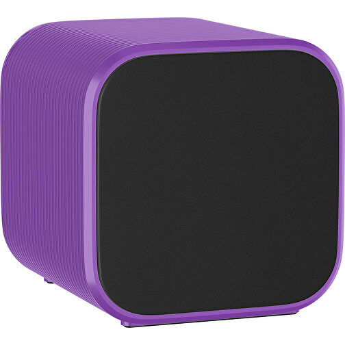 Bluetooth-Lautsprecher Double-Sound , schwarz / lavendellila, ABS Kunststoff, 6,00cm x 6,00cm x 6,00cm (Länge x Höhe x Breite), Bild 1