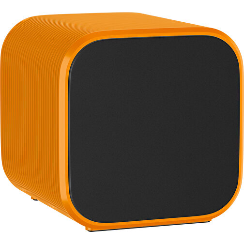 Bluetooth-Lautsprecher Double-Sound , schwarz / gelborange, ABS Kunststoff, 6,00cm x 6,00cm x 6,00cm (Länge x Höhe x Breite), Bild 1