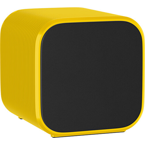 Bluetooth-Lautsprecher Double-Sound , schwarz / goldgelb, ABS Kunststoff, 6,00cm x 6,00cm x 6,00cm (Länge x Höhe x Breite), Bild 1