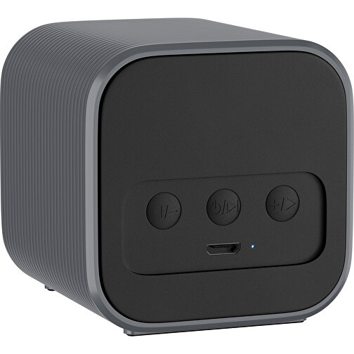 Bluetooth-Lautsprecher Double-Sound , dunkelgrau, ABS Kunststoff, 6,00cm x 6,00cm x 6,00cm (Länge x Höhe x Breite), Bild 2