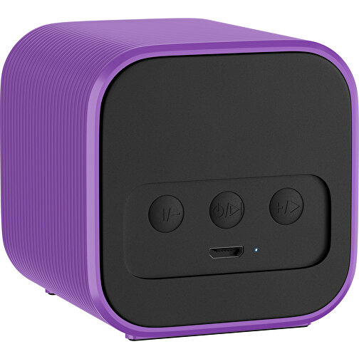 Bluetooth-Lautsprecher Double-Sound , lavendellila, ABS Kunststoff, 6,00cm x 6,00cm x 6,00cm (Länge x Höhe x Breite), Bild 2