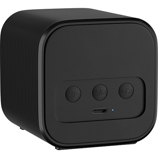 Bluetooth-Lautsprecher Double-Sound , dunkelgrau / schwarz, ABS Kunststoff, 6,00cm x 6,00cm x 6,00cm (Länge x Höhe x Breite), Bild 2