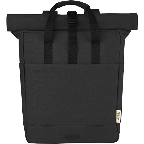 Joey 15-calowy plecak na laptopa z płótna z recyklingu z certyfikatem GRS o pojemności 15 l, Obraz 3