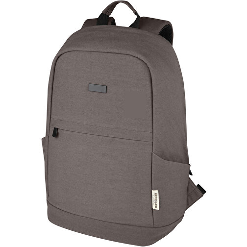 Joey 15,6-calowy plecak na laptopa z płótna z recyklingu z certyfikatem GRS o pojemności 18 l, Obraz 1
