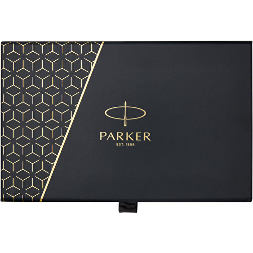 Parker IM Achromatisches Kugelschreiber- Und Tintenroller-Set Mit Geschenkbox , schwarz, Edelstahl, 20,00cm x 1,90cm x 13,20cm (Länge x Höhe x Breite), Bild 3
