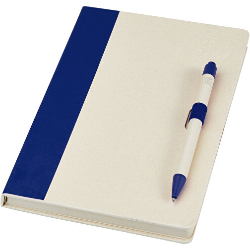 Dairy Dream A5 Notizbuch Und Kugelschreiber-Set Aus Recyceltem Milchkarton , blau, Recycelter Karton, 21,00cm x 13,90cm (Länge x Breite), Bild 1