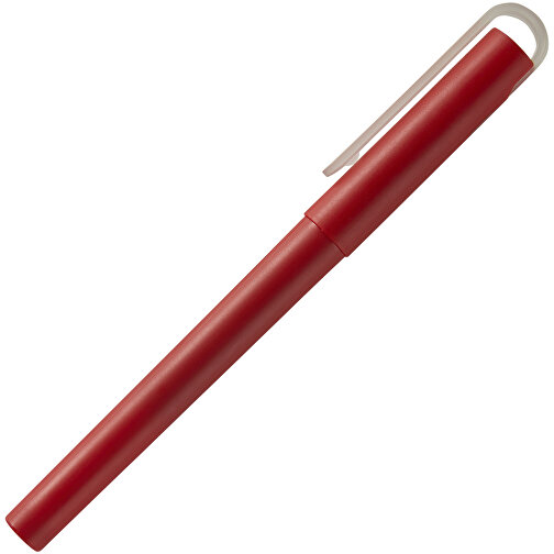 Mauna Recycelter PET Gel-Kugelschreiber , rot, Recycelter PET Kunststoff, 14,30cm (Länge), Bild 2