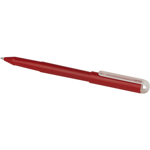 Mauna Recycelter PET Gel-Kugelschreiber , rot, Recycelter PET Kunststoff, 14,30cm (Länge), Bild 7