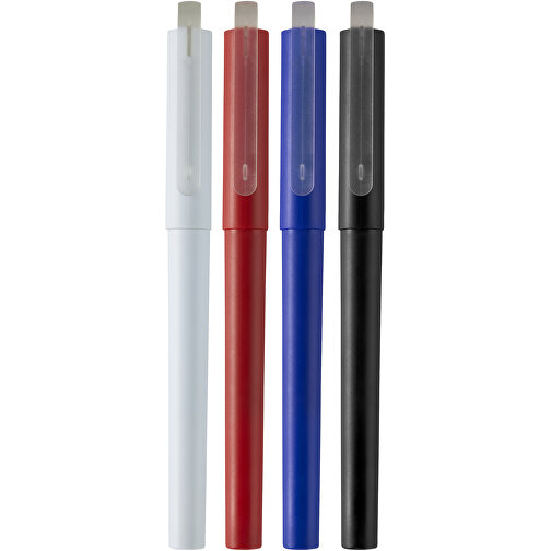 Mauna Recycelter PET Gel-Kugelschreiber , rot, Recycelter PET Kunststoff, 14,30cm (Länge), Bild 8