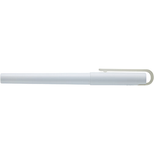 Mauna Recycelter PET Gel-Kugelschreiber , weiß, Recycelter PET Kunststoff, 14,30cm (Länge), Bild 3