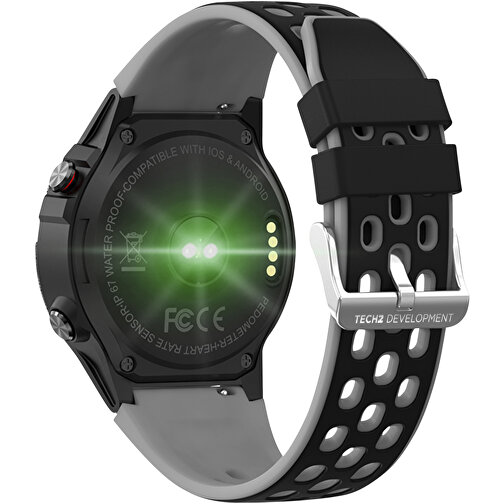 Prixton Smartwatch GPS SW37 , schwarz, Kunststoff, Silikon Kunststoff, Leder, 27,50cm x 1,60cm x 4,90cm (Länge x Höhe x Breite), Bild 2
