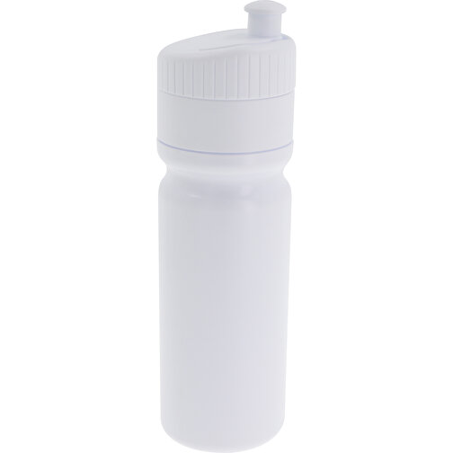 Sportflasche Mit Rand 750ml , weiß / weiß, LDPE & PP, 25,00cm (Höhe), Bild 2