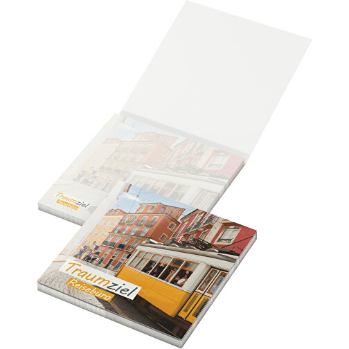 Okladka na karteczke samoprzylepna kartonowa pojedyncza zielona+niebieska, 72 x 72 mm, Obraz 1