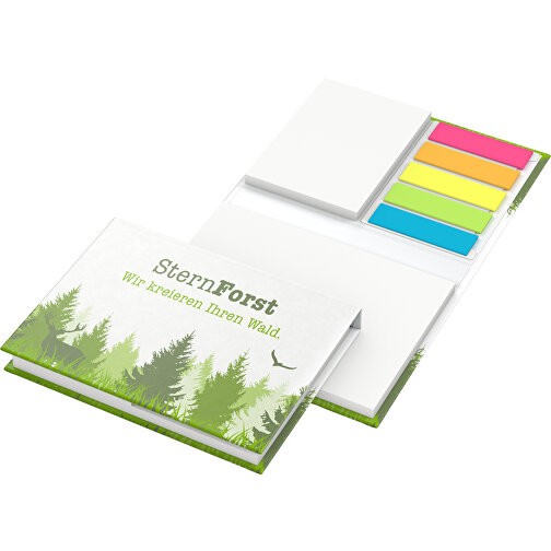 Kombi-Set Brüssel White Green+blue, Bookcover Natura , individuell, Recyclingpapier, 7,80cm x 10,50cm (Länge x Breite), Bild 1