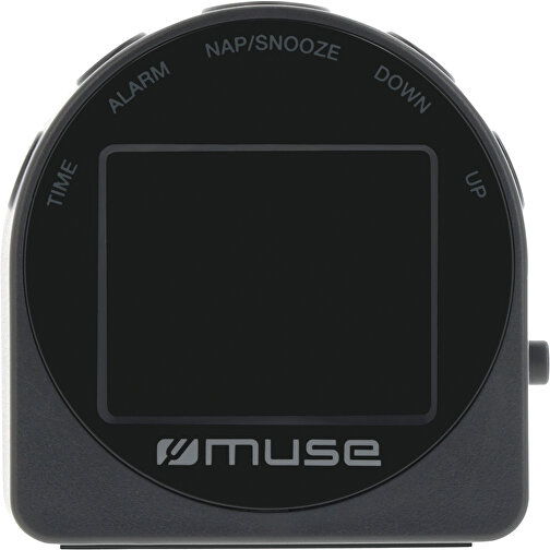 M-09 C | Muse Travel Alarm Clock , schwarz, ABS, 6,20cm x 6,20cm x 2,50cm (Länge x Höhe x Breite), Bild 2