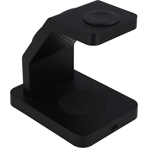 2708 | Xoopar Icon 3 In 1 Magnetic Wireless Charger , schwarz, ABS, 11,00cm x 11,00cm x 8,00cm (Länge x Höhe x Breite), Bild 2