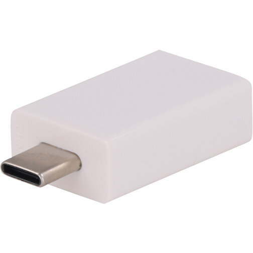 3005 | USB-C To USB-A Adapter , weiß, ABS, 3,80cm x 1,00cm x 1,90cm (Länge x Höhe x Breite), Bild 1