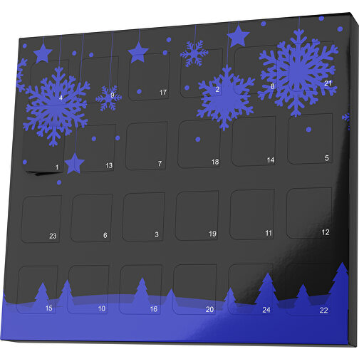 XS Adventskalender Winterlandschaft , M&M\'s, schwarz / blau, Vollkartonhülle, weiß, 1,60cm x 12,00cm x 14,00cm (Länge x Höhe x Breite), Bild 1