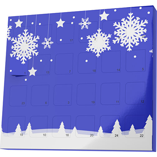 XS Adventskalender Winterlandschaft , Brandt, blau / weiß, Vollkartonhülle, weiß, 1,60cm x 12,00cm x 14,00cm (Länge x Höhe x Breite), Bild 1