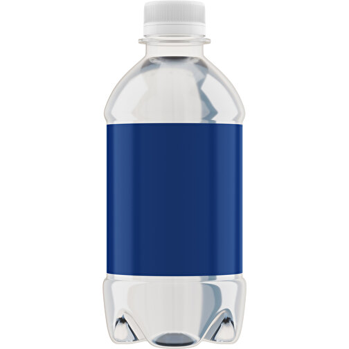 Quellwasser 330 Ml Mit Drehverschluß , weiß / blau, R-PET, 16,00cm (Höhe), Bild 1