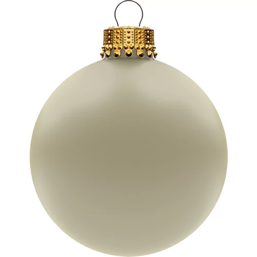 Boule de Noël moyenne 66 mm, couronne or, mate, Image 1