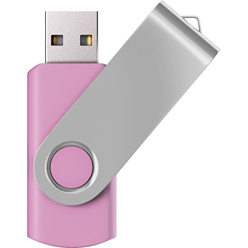 USB-Stick SWING Color 3.0 8 GB , Promo Effects MB , rosa / silber MB , 8 GB , Kunststoff/ Aluminium MB , 5,70cm x 1,00cm x 1,90cm (Länge x Höhe x Breite), Bild 1
