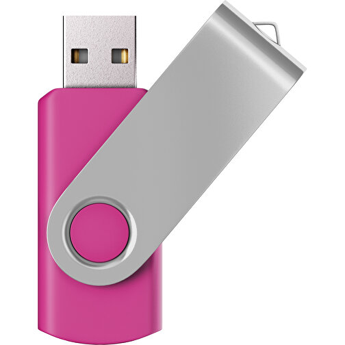 USB-Stick SWING Color 3.0 8 GB , Promo Effects MB , pink / silber MB , 8 GB , Kunststoff/ Aluminium MB , 5,70cm x 1,00cm x 1,90cm (Länge x Höhe x Breite), Bild 1