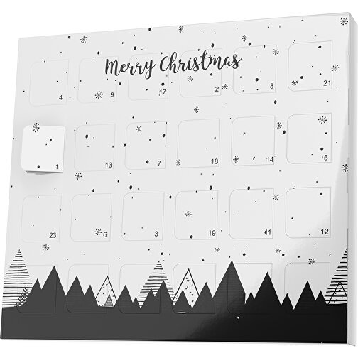 XS Adventskalender Weihnachtswald , M&M\'s, weiß / schwarz, Vollkartonhülle, weiß, 1,60cm x 12,00cm x 14,00cm (Länge x Höhe x Breite), Bild 1