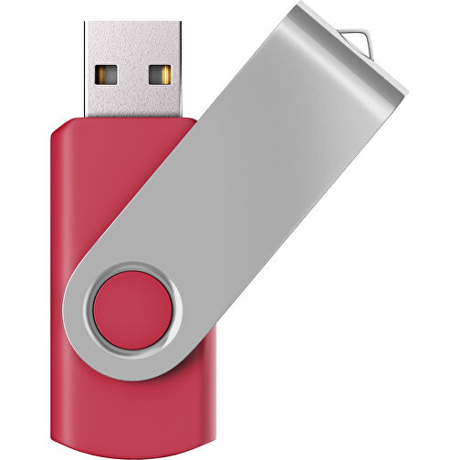 USB-Stick SWING Color 3.0 32 GB , Promo Effects MB , dunkelrot / silber MB , 32 GB , Kunststoff/ Aluminium MB , 5,70cm x 1,00cm x 1,90cm (Länge x Höhe x Breite), Bild 1