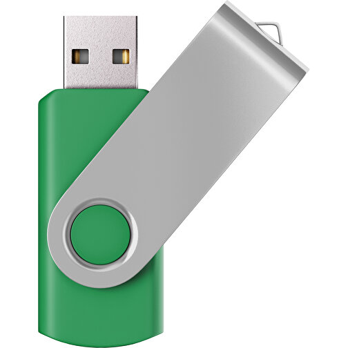 USB-Stick SWING Color 3.0 16 GB , Promo Effects MB , grün / silber MB , 16 GB , Kunststoff/ Aluminium MB , 5,70cm x 1,00cm x 1,90cm (Länge x Höhe x Breite), Bild 1