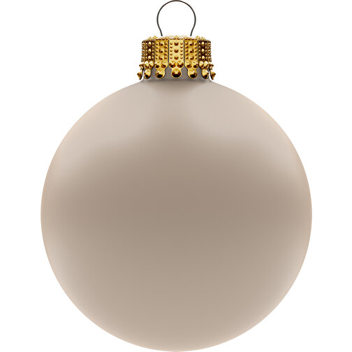 Bola de árbol de Navidad pequeña 57 mm, corona dorada, mate, Imagen 1