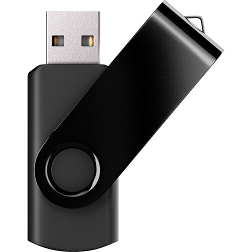 USB-Stick SWING Color 3.0 8 GB , Promo Effects MB , schwarz MB , 8 GB , Kunststoff/ Aluminium MB , 5,70cm x 1,00cm x 1,90cm (Länge x Höhe x Breite), Bild 1
