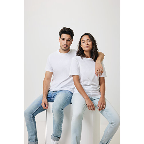 Iqoniq Bryce T-Shirt Aus Recycelter Baumwolle, Weiß , weiß, 50% recycelte und 50% biologische Baumwolle, XS, 67,00cm x 0,50cm (Länge x Höhe), Bild 4