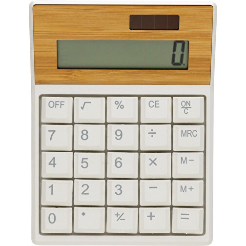 Calculatrice de poche Utah en plastique RCS & bambou FSC®, Image 2