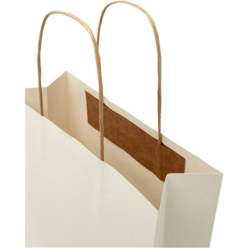 Shopper in carta da 150 g/m2 realizzato con scarti agricoli con manici intrecciati - piccolo, Immagine 6
