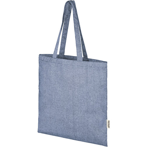 Pheebs 150 G/m² Aware™ Recycelte Tragetasche , heather blau, 80% Recyclingbaumwolle, 20% Recyceltes Polyester, 38,00cm x 42,00cm (Länge x Höhe), Bild 1