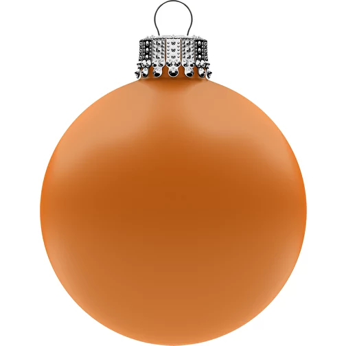 Boule de Noël grande 80 mm, couronne argentée, mate, Image 1