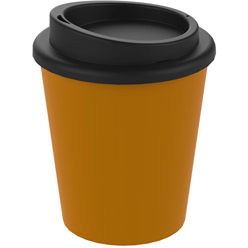Kaffeebecher 'Premium' Small , standard-gelb/schwarz, Kunststoff, 12,00cm (Höhe), Bild 1
