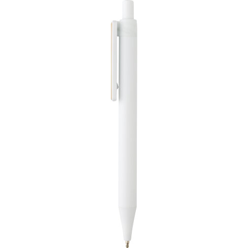 GRS RABS Stift Mit Bambus-Clip, Weiß , weiß, ABS - recycelt, 14,00cm (Höhe), Bild 3