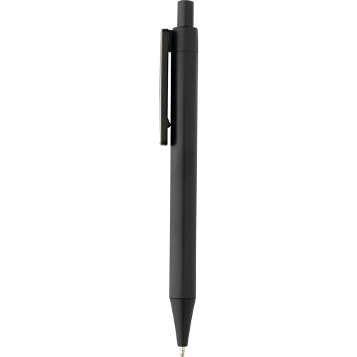 GRS RABS Stift Mit Bambus-Clip, Schwarz , schwarz, ABS - recycelt, 14,00cm (Höhe), Bild 3